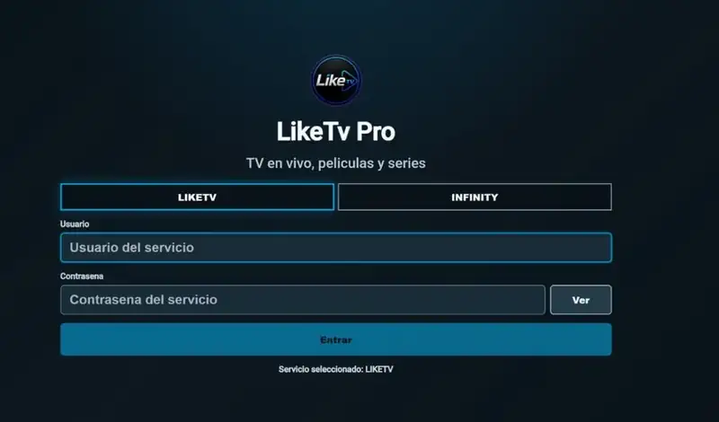 LIKETV PRO WINDOWS login